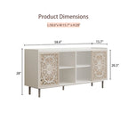 Meuble de rangement d'appoint avec détails en bois sculpté