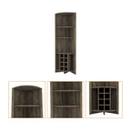 Meuble d'angle de bar en bois marron foncé de 180 cm