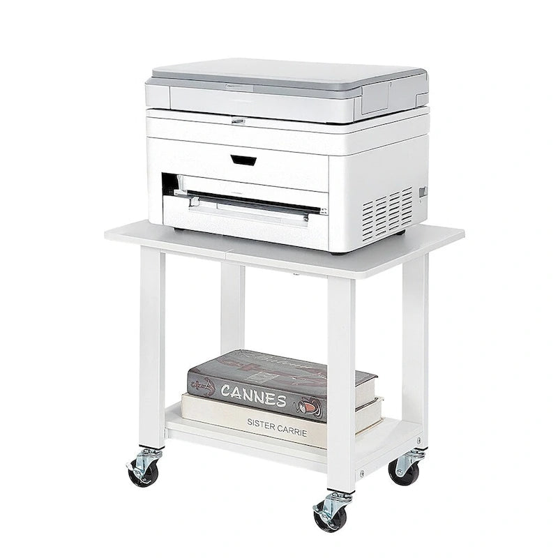 Chariot support pour imprimante sous-table à deux niveaux (avec roulettes verrouillables)