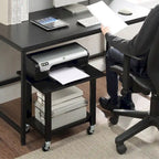 Chariot support pour imprimante sous-table à deux niveaux (avec roulettes verrouillables)