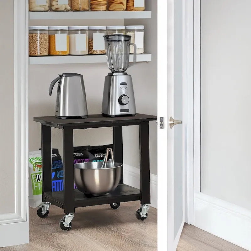 Chariot support pour imprimante sous-table à deux niveaux (avec roulettes verrouillables)