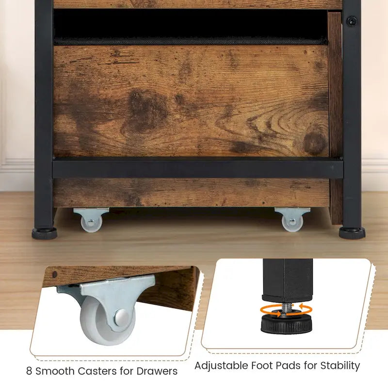 Banc de rangement ottoman avec plateau rabattable et 2 tiroirs