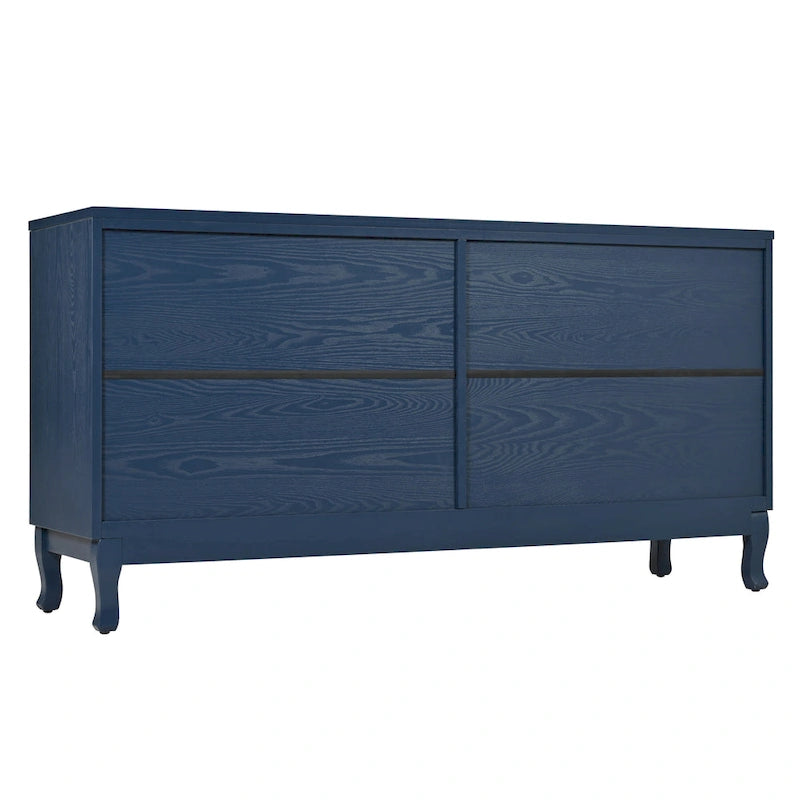 Buffet 4 portes avec façade à panneaux ondulés