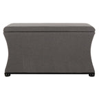 Banc de rangement Gigi en lin crème SAFAVIEH - 36 L x 19 P x 21 H - 36Wx19Dx21H
