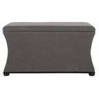 Banc de rangement Gigi en lin crème SAFAVIEH - 36 L x 19 P x 21 H - 36Wx19Dx21H