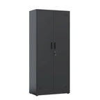 Armoire de rangement métallique avec 2 portes et 4 étagères réglables