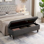 Banc de rangement capitonné de 150 cm