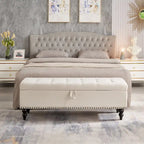 Banc de rangement capitonné de 150 cm