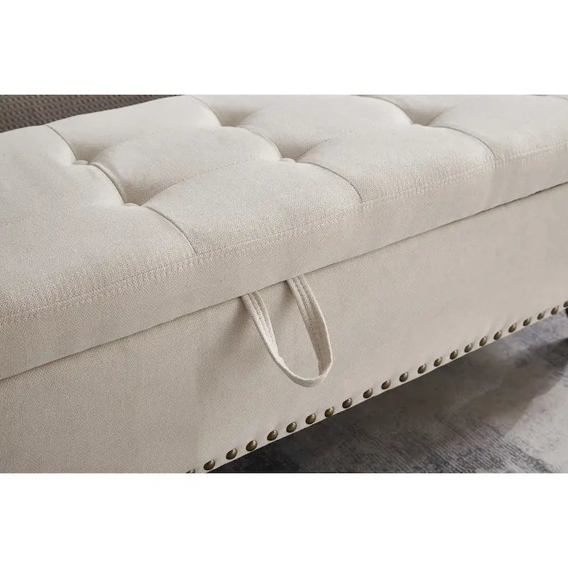 Banc de rangement capitonné de 150 cm