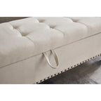Banc de rangement capitonné de 150 cm