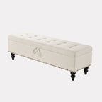 Banc de rangement capitonné de 150 cm