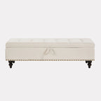 Banc de rangement capitonné de 150 cm