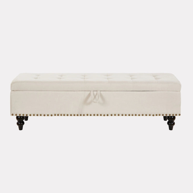 Banc de rangement capitonné de 150 cm
