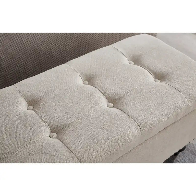Banc de rangement capitonné de 150 cm
