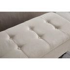 Banc de rangement capitonné de 150 cm