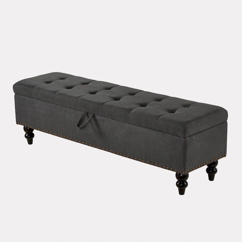 Banc de rangement capitonné de 150 cm