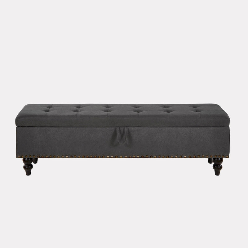 Banc de rangement capitonné de 150 cm