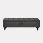 Banc de rangement capitonné de 150 cm