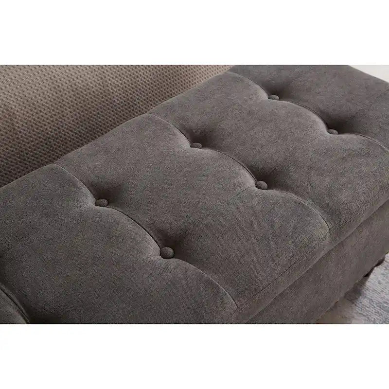 Banc de rangement capitonné de 150 cm