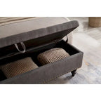 Banc de rangement capitonné de 150 cm
