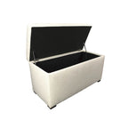 Banc de rangement capitonné à 8 boutons