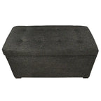 Banc de rangement capitonné à 8 boutons