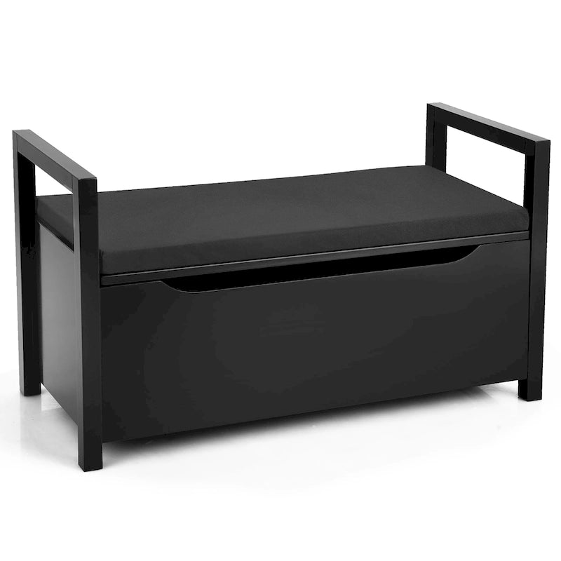 Banc de rangement avec coussin amovible