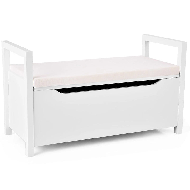 Banc de rangement avec coussin amovible