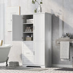 Meuble de rangement de salle de bain avec portes et tiroirs