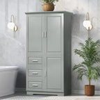 Meuble de rangement de salle de bain avec portes et tiroirs