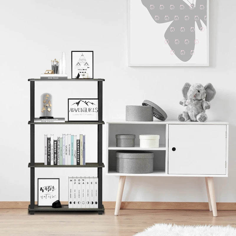 Bibliothèque présentoir compacte à étagères multiples