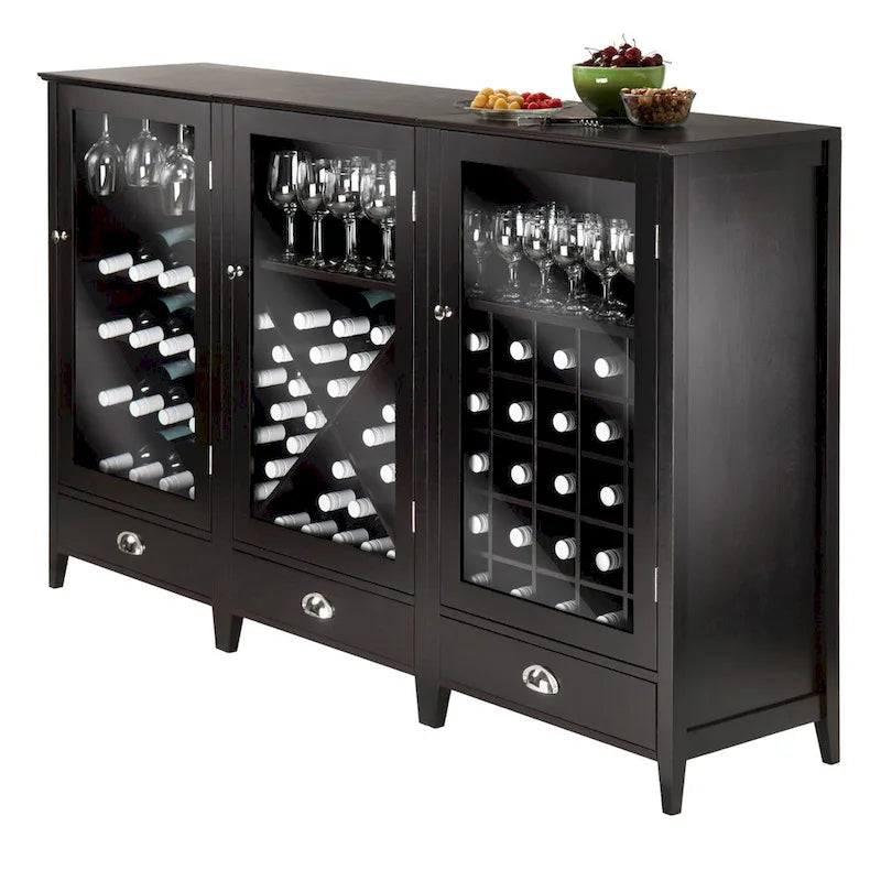 Meuble de bar modulaire 3 pièces – 57,5 x 40 x 101,6 cm (Expresso)