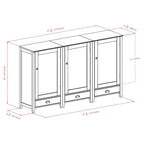 Meuble de bar modulaire 3 pièces – 57,5 x 40 x 101,6 cm (Expresso)