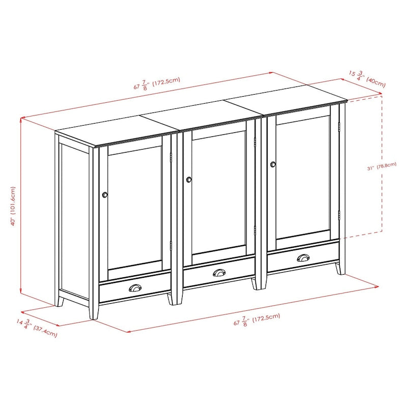 Meuble de bar modulaire 3 pièces – 57,5 x 40 x 101,6 cm (Expresso)