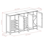 Meuble de bar modulaire 3 pièces – 57,5 x 40 x 101,6 cm (Expresso)