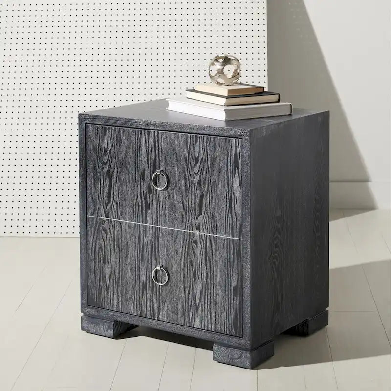 Commode SAFAVIEH Couture Kristien laque blanc/or - 24Lx18Px26H