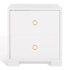 Commode SAFAVIEH Couture Kristien laque blanc/or - 24Lx18Px26H