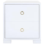 Commode SAFAVIEH Couture Kristien laque blanc/or - 24Lx18Px26H