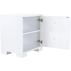 Commode SAFAVIEH Couture Kristien laque blanc/or - 24Lx18Px26H