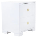 Commode SAFAVIEH Couture Kristien laque blanc/or - 24Lx18Px26H