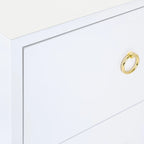 Commode SAFAVIEH Couture Kristien laque blanc/or - 24Lx18Px26H