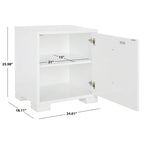 Commode SAFAVIEH Couture Kristien laque blanc/or - 24Lx18Px26H