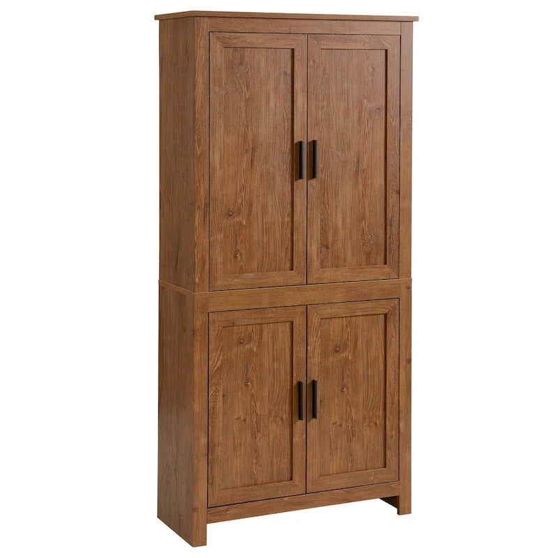 Armoire de cuisine autoportante à 4 portes de 162,5 cm avec 3 étagères réglables