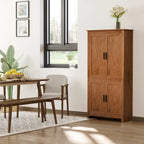 Armoire de cuisine autoportante à 4 portes de 162,5 cm avec 3 étagères réglables