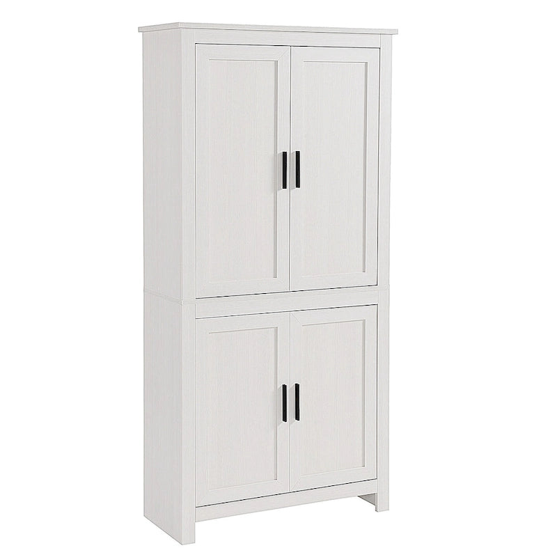 Armoire de cuisine autoportante à 4 portes de 162,5 cm avec 3 étagères réglables