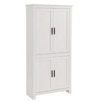 Armoire de cuisine autoportante à 4 portes de 162,5 cm avec 3 étagères réglables