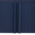 Armoire de rangement à 4 portes en bois rayé - Parfaite pour le salon, l'entrée, le couloir.