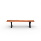 Banc en bois massif avec pieds en X