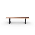 Banc en bois massif avec pieds en X