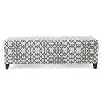 Banc de rangement capitonné avec couvercle relevable